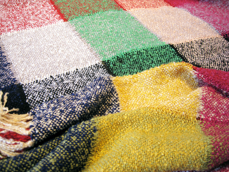 真綿6色格子ストール